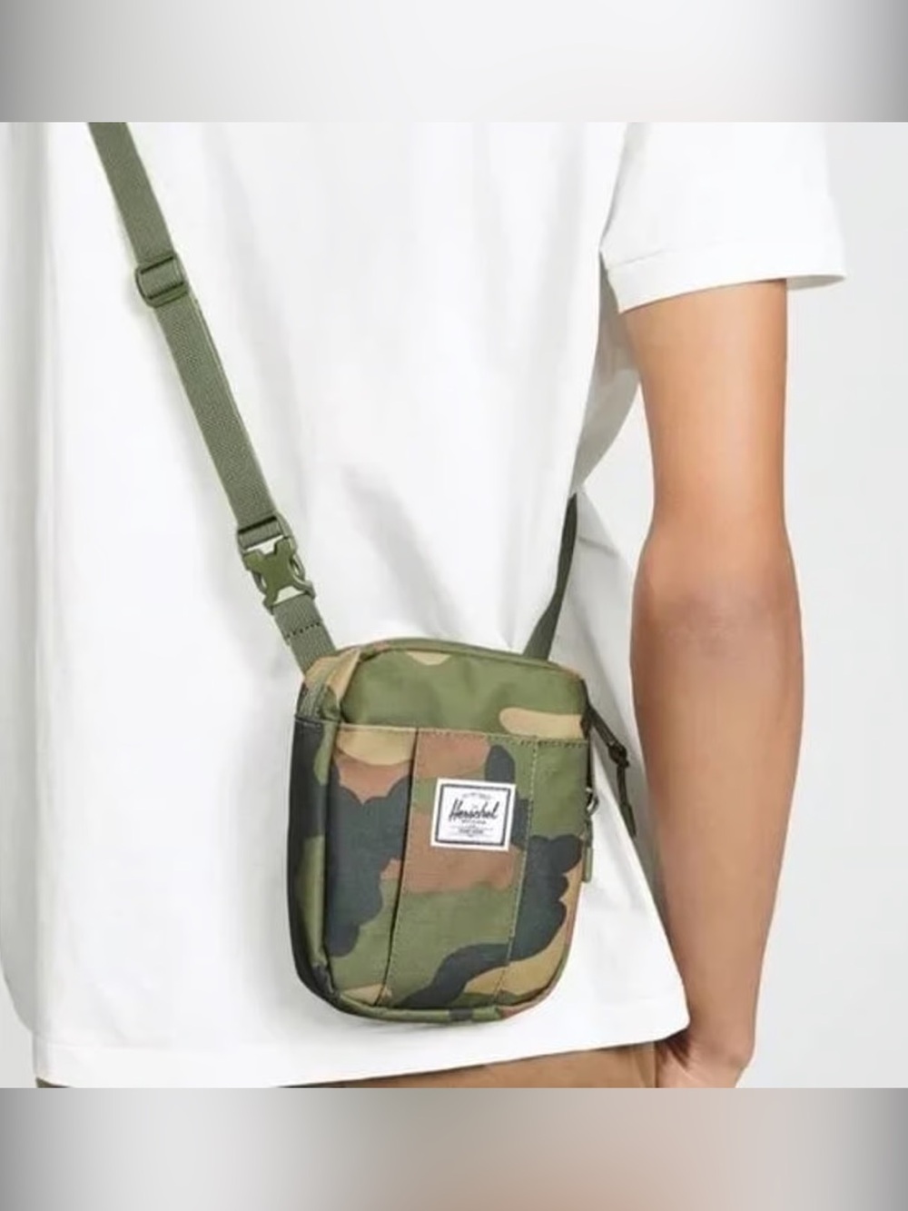 Herschel Camo Green Crossbody Shoulder Bag